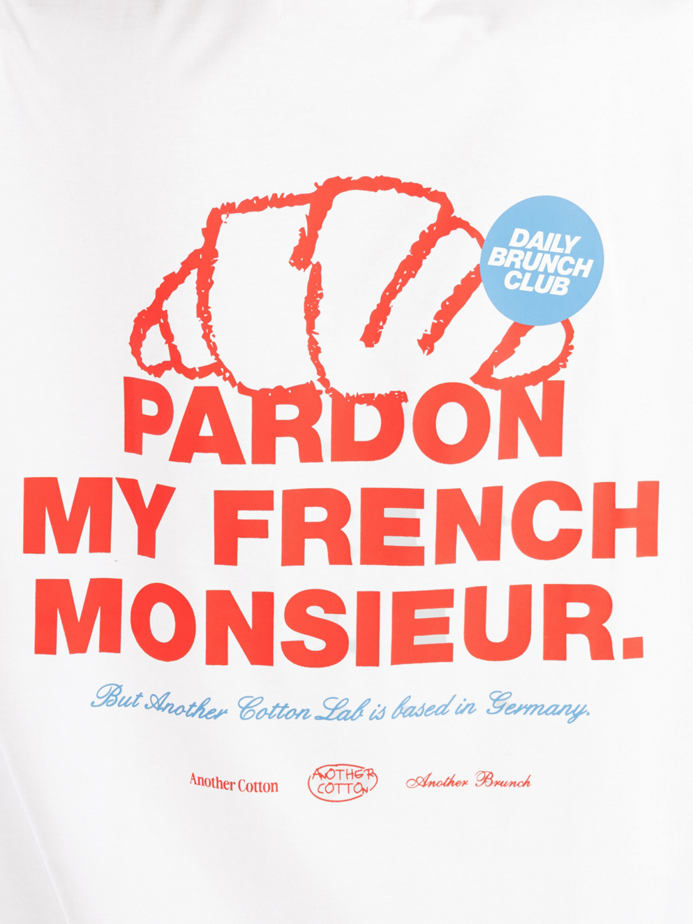 Another Cotton Lab Pardon Monsieur Oversized T-Shirt white