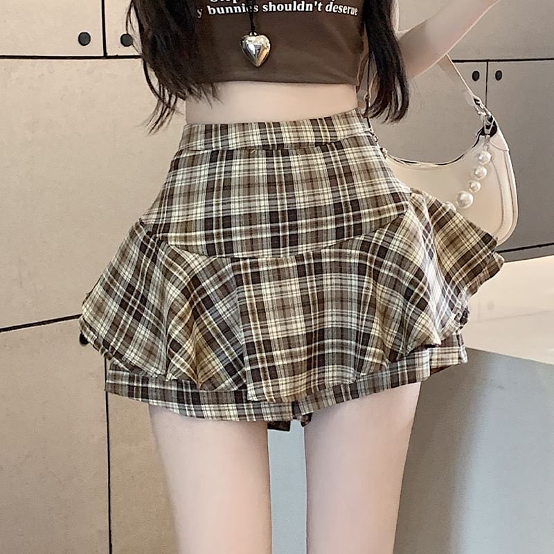 Dragan Pulse - Hoge taille ruffle skort