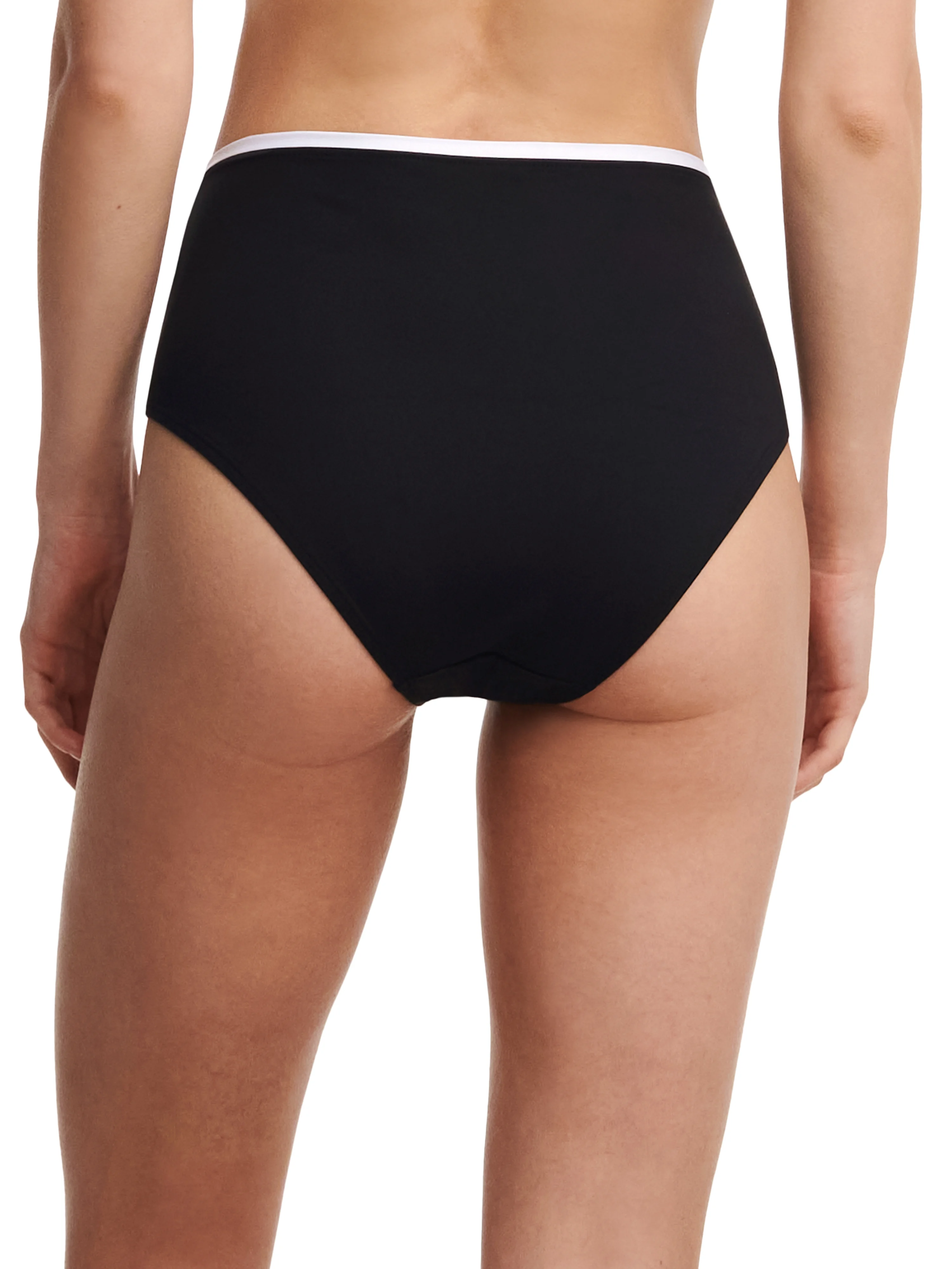 AUTHENTIC - Bas de maillot de bain culotte taille haute | Noir