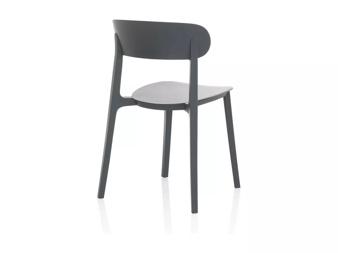 Set de 4 Chaises d’intérieur/extérieur SILVIA anthracite