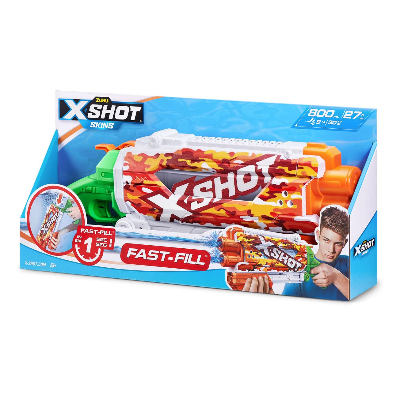 X-Shot Waterpistool Fast Fill Skins Pump Action, 500ml