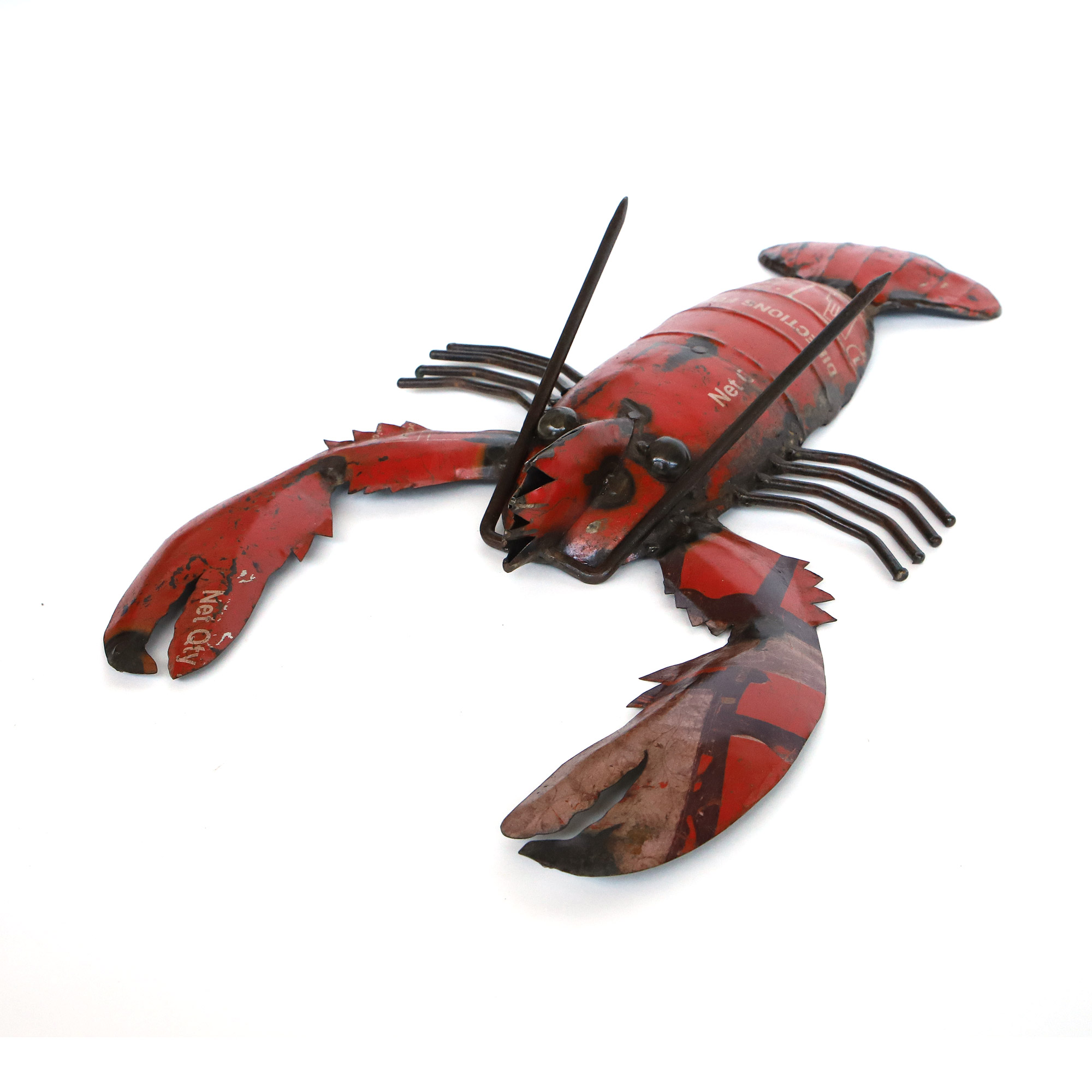 Wanddeko 'Hummer' M, rot, H 43 cm, B 30 cm, L 7 cm von fischer's lagerhaus