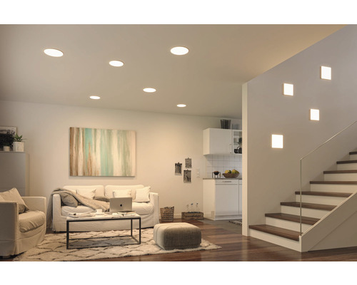 LED inbouwpaneel IP44 3-staps dimbaar 21W 1650 lm 3000K Ø 21,5 cm Inbouw Ø 0,45-19 cm Veluna VariFit satijn 230V
