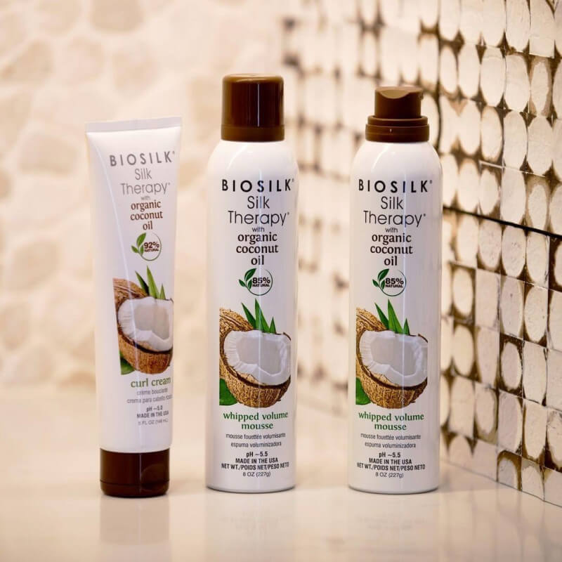 Mousse Volume Silk Therapy Coconut Oil Biosilk 227gr