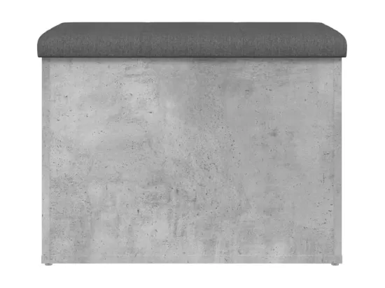 Banc de rangement gris béton 62x42x45 cm bois d'ingénierie