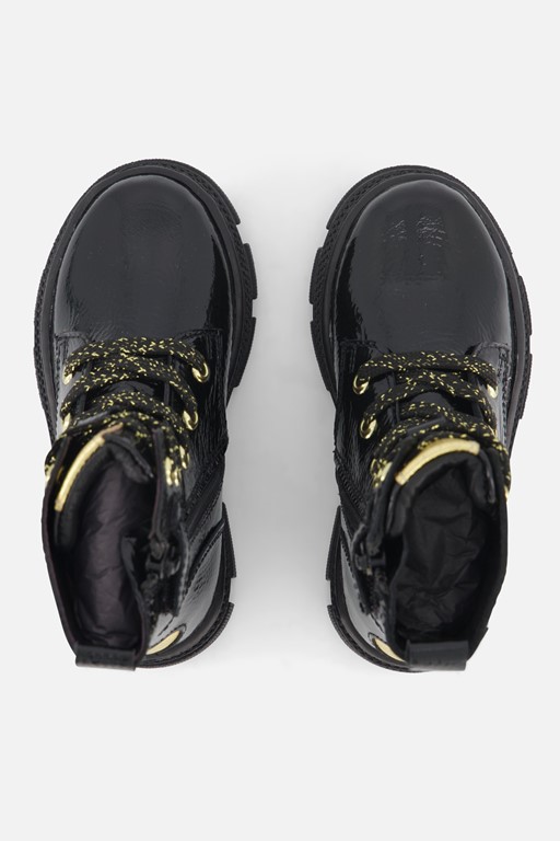 Muyters Veterboots zwart Leer