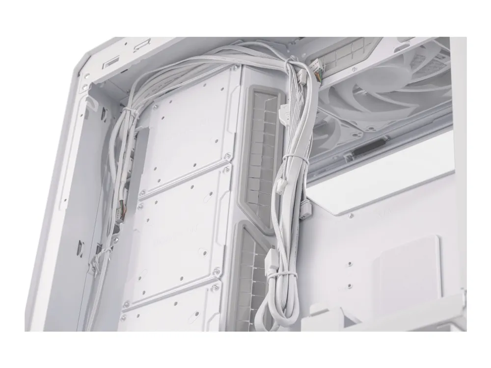 ASUS TUF Gaming GT502 Plus - Mid tower - ATX - sidepanel med vindue (hærdet glas) - ingen strømforsyning - hvid - USB/Lyd