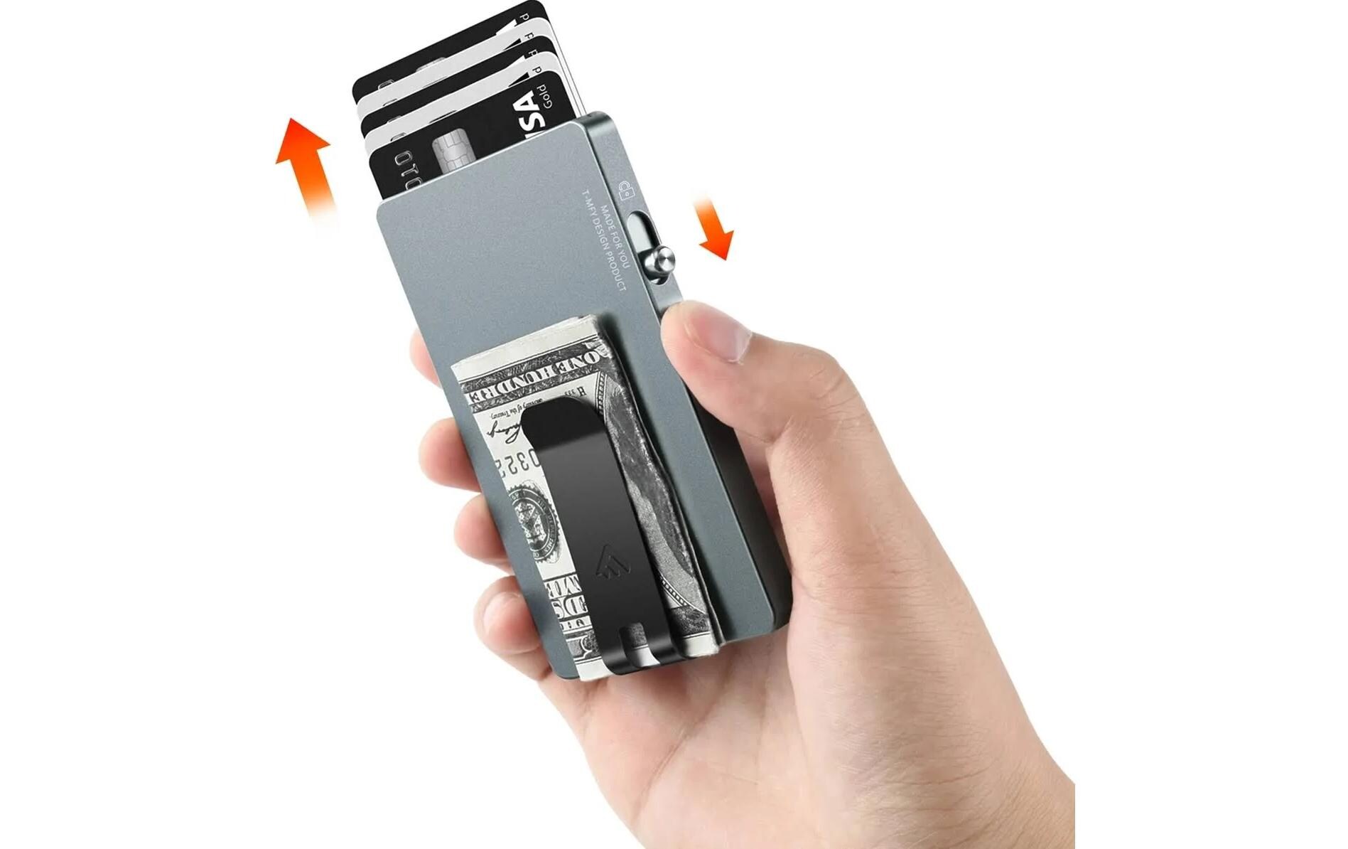 CardCase Aluminium MagSafe Money Clip GrauAluminium-Kreditkartenhülle mit RFID-Schutz