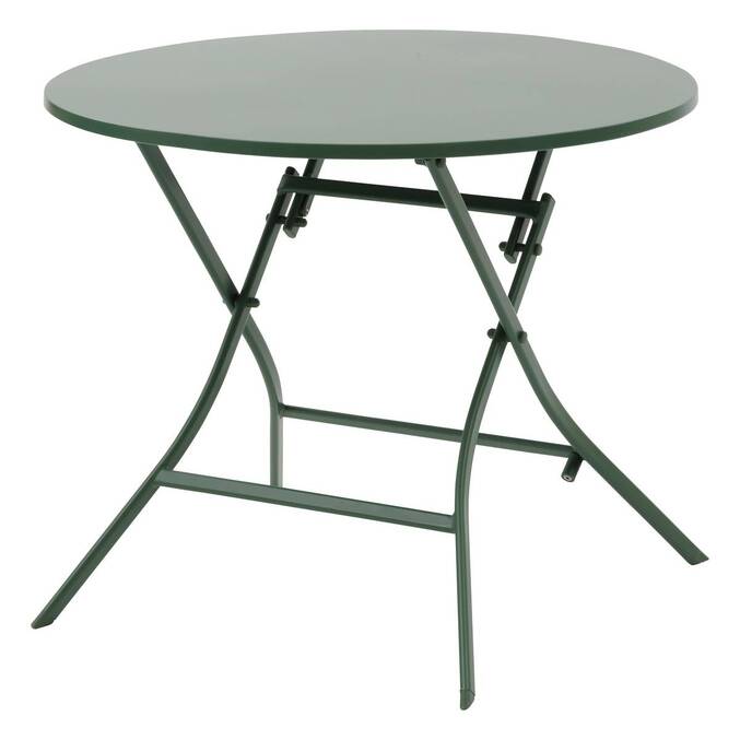Table de jardin pliante ronde GREENSBORO Vert olive