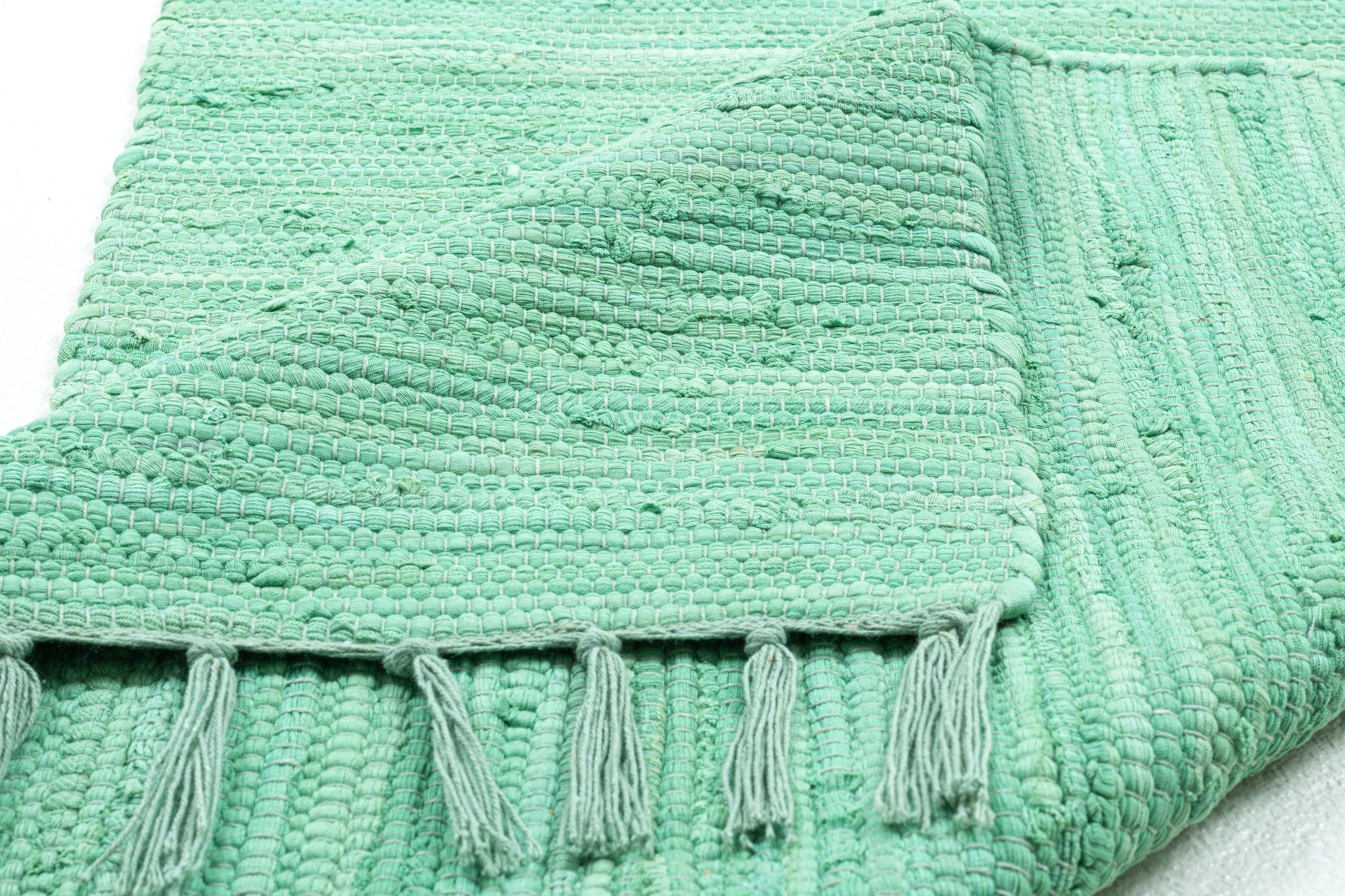 my home Kinderteppich »Insa Fleckerl« rechteckig 5 mm Höhe Uni Farben, pastell, handgewebt, pflegeleicht, waschbar, Kinderzimmer