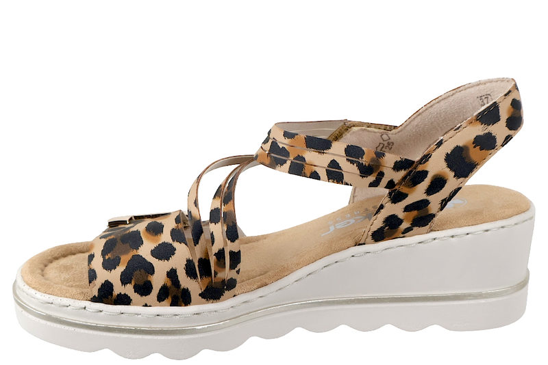 RIEKER SANDAL I LEOPARD PU