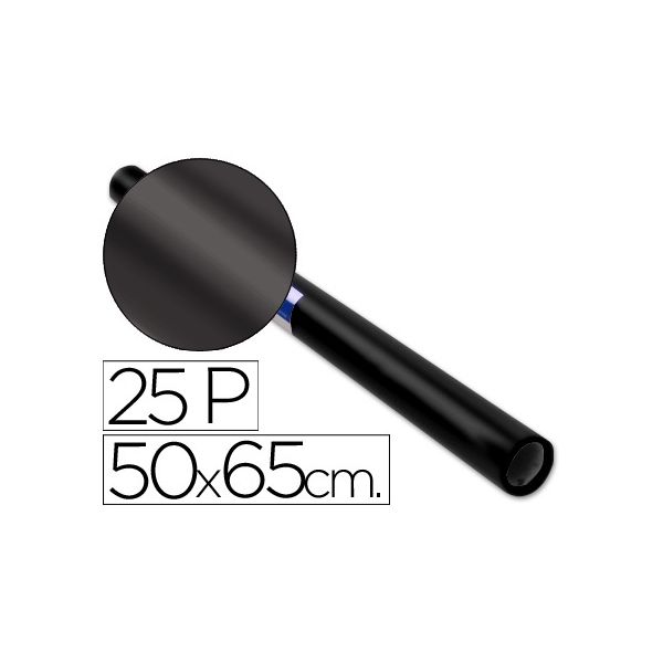 Sadipal Rolo de Papel Lustro 50x65cm 25Fls Preto