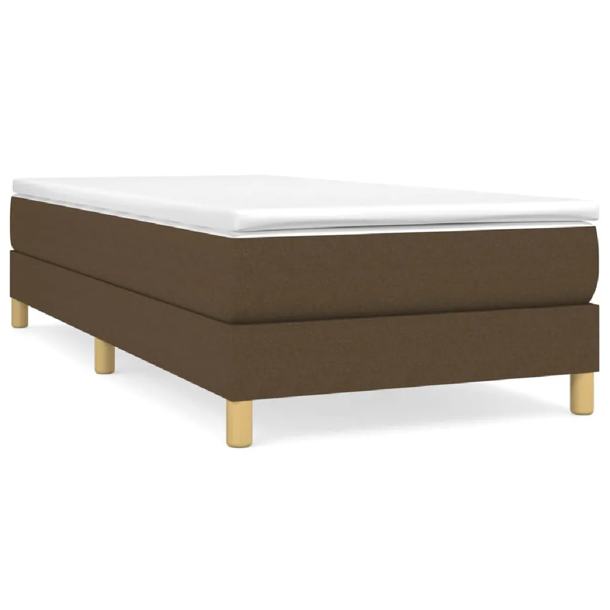 vidaXL Sommier à lattes Tissu Marron foncé 90x200 cm