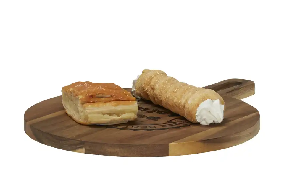 KHG Tablett rund mit Aufdruck Rund, mit Aufdruck "enjoy food"