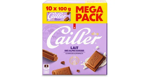 Cailler Tafelschokolade Milch 10x100g