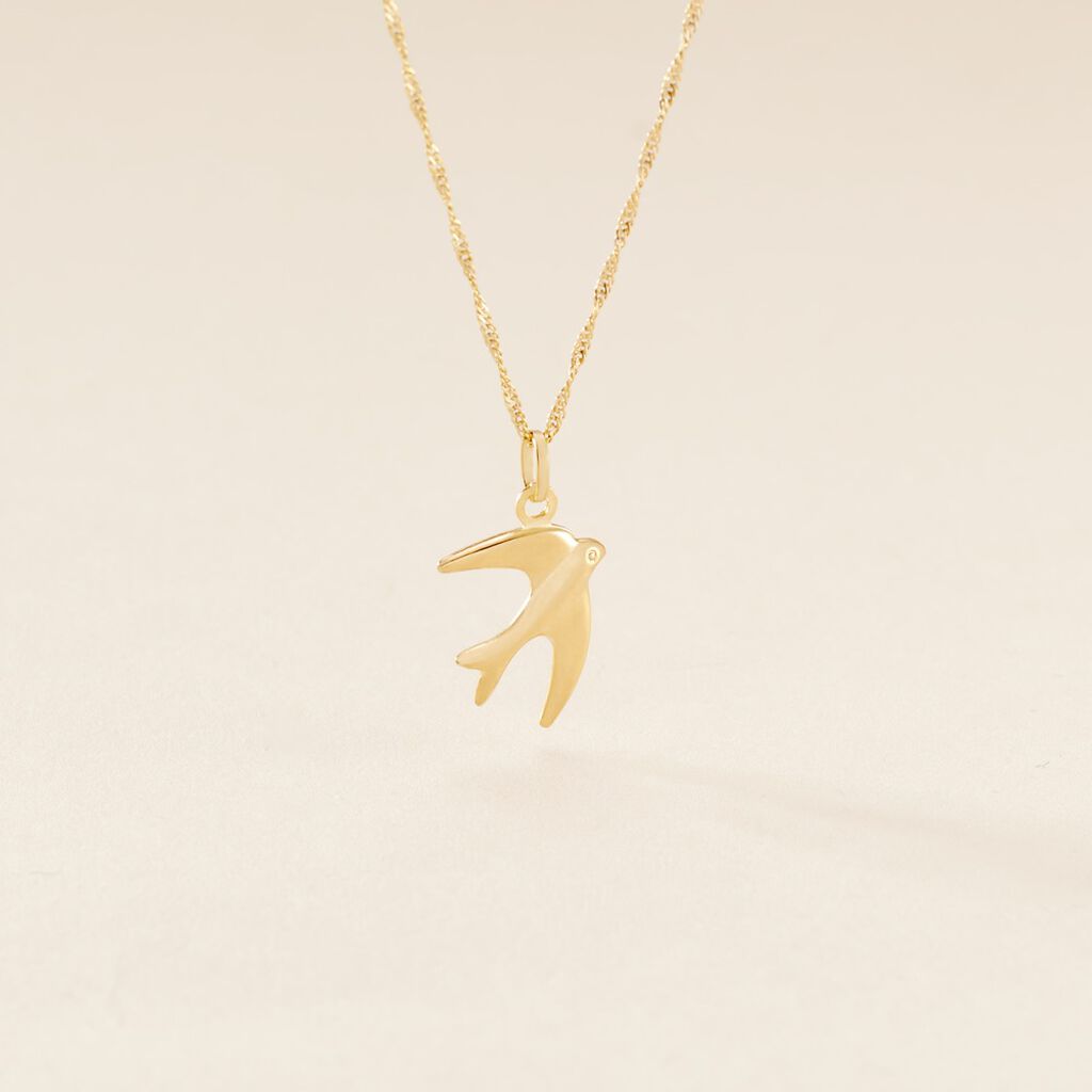 Pendentif Illide Hirondelle Or Jaune