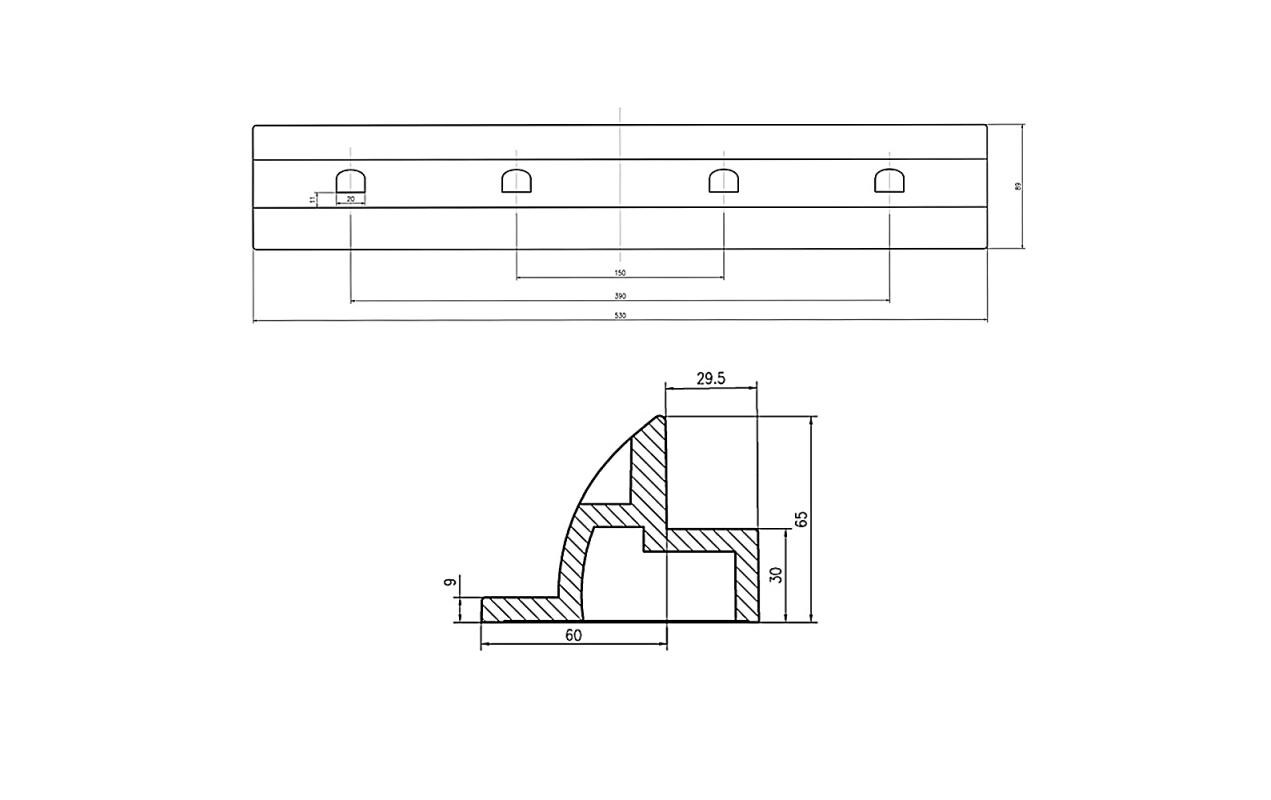 Befestungsmaterial HXH53/W, ABS Kunststoff, WeissSolarmodul Halterung
