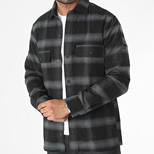 Surchemise Twill Fleece Check 1619 Noir Gris