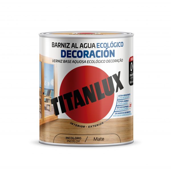 Titan Verniz Ecológico Decoração Mate Incolor 750ml