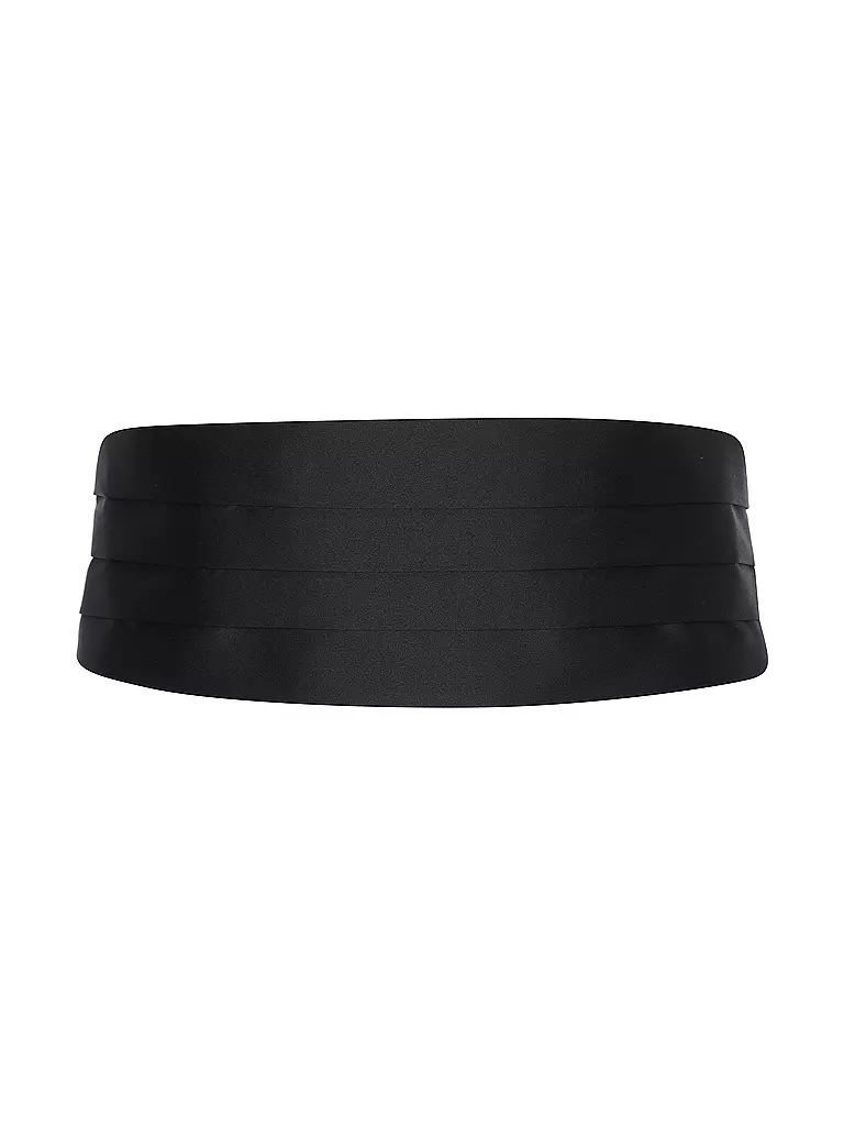 PROFUOMO Set Kummerbund, Fliege und Stecktuch schwarz