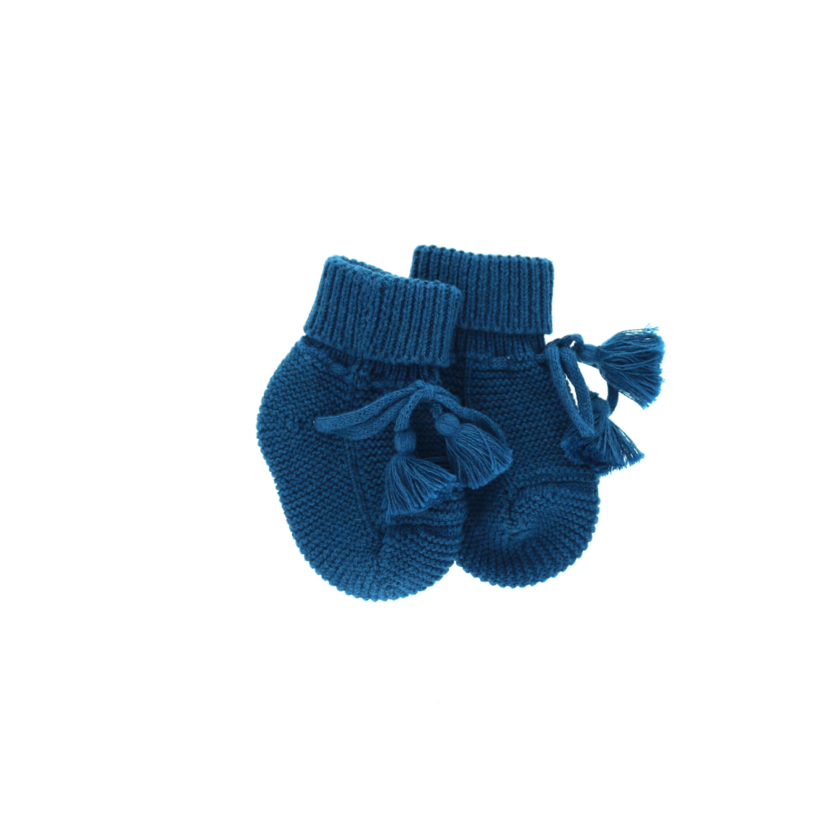 Chaussons coton Bleu 0-6 mois - Teddy Bear Amande