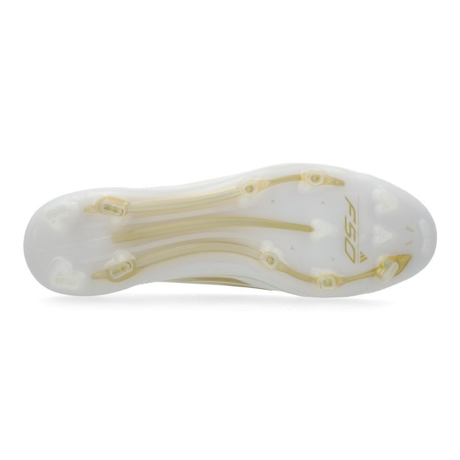 adidas F50 Elite Laceless FG Day Spark - Blanc/Doré/Blanc