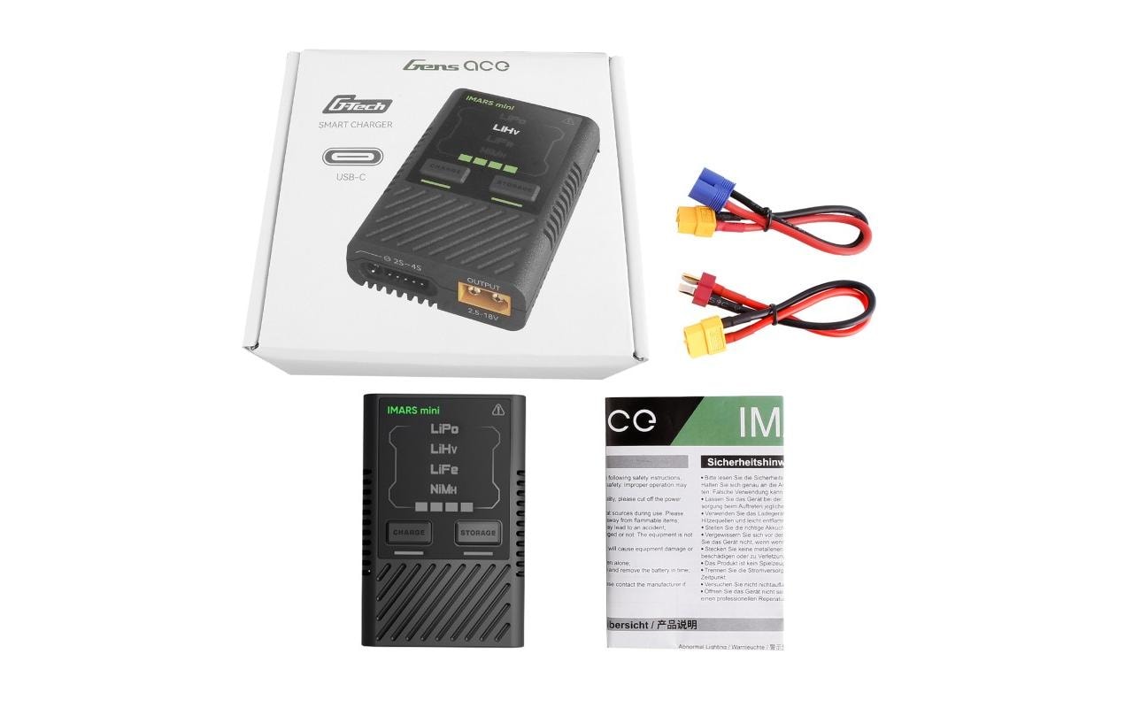 Ladegerät IMARS mini G-Tech USB-C 60W 2-4SUSB-C PD Ladegerät für Modellbau Akkus