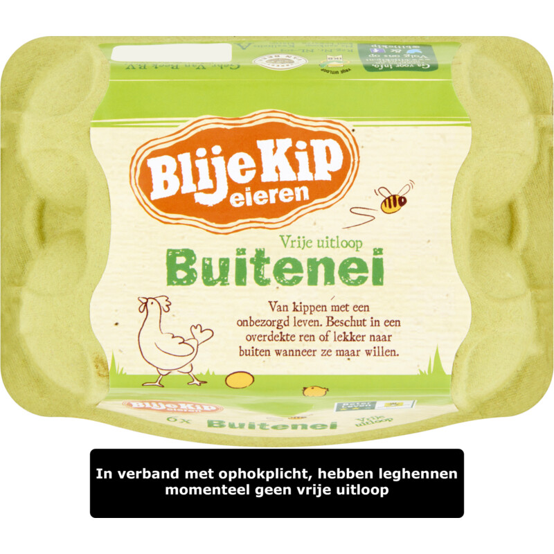 Blije Kip eieren Vrije uitloop buitenei