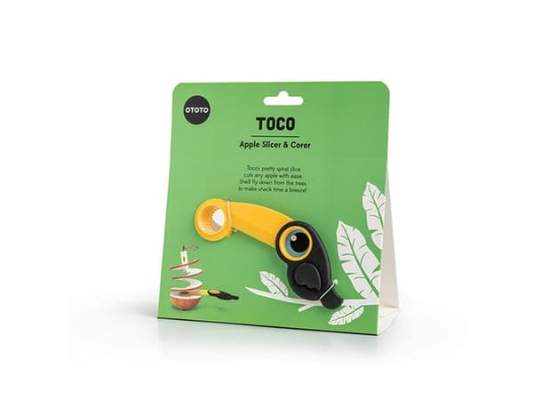 Ototo Design Toco, Eple, Sort, Gult, Plast, Plast, Opphengshull, 27,4 mm