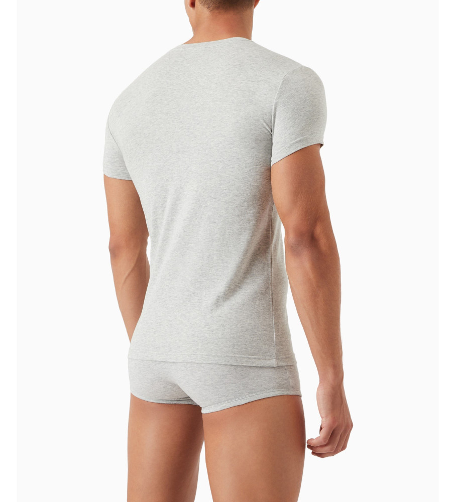 Camiseta cinza de manga curta Emporio Armani