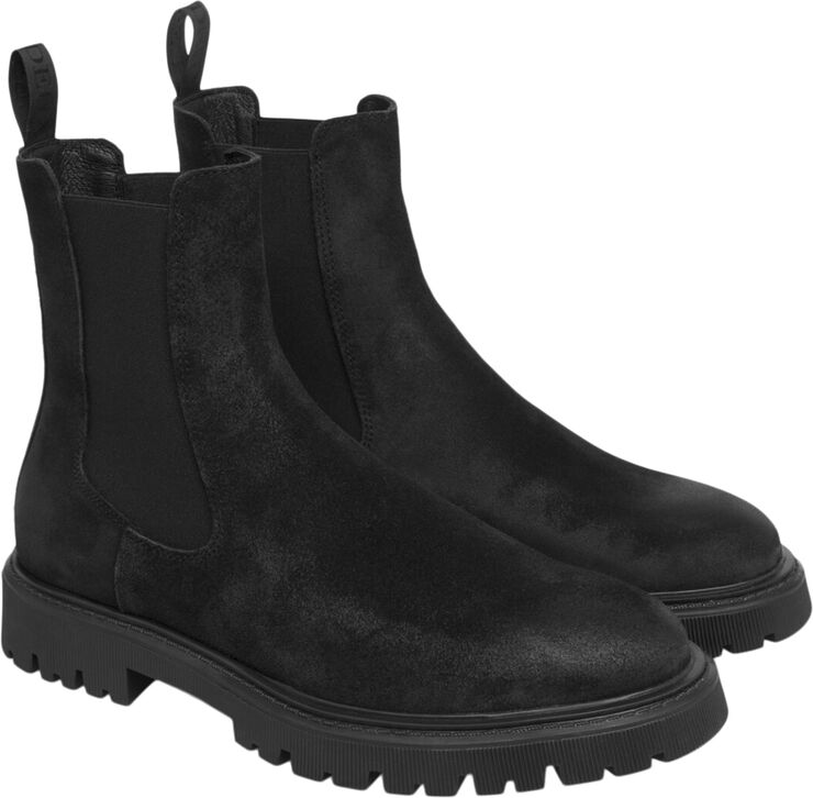 Les Deux Tatum Suede Chelsea Boot Black