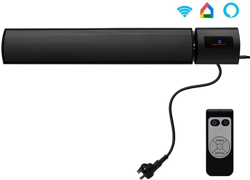 Quality Heating - Caleo - Infrarood Terrasverwarmer - Hangend - 2400 Watt - Wifi - Afstandsbediening