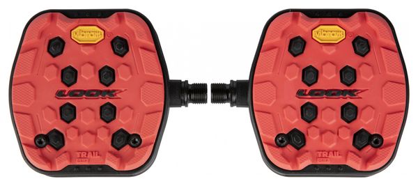Paire de Pédales Plates Look Trail Grip Rouge