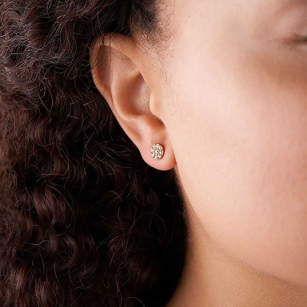 Boucles d'oreilles Fossil Sutton disques rosés