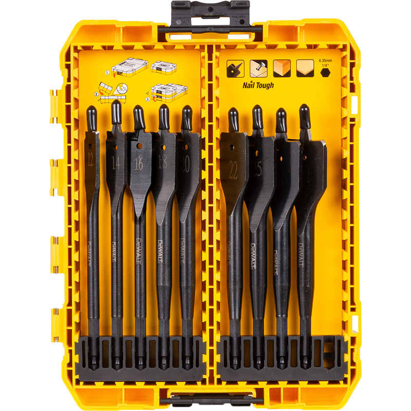 DeWALT DT070751 impact speedborenset in Tough Case 9-delig
