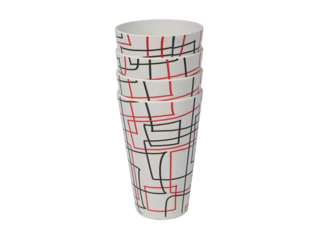 Ensemble carafe et 4 verres en bambou