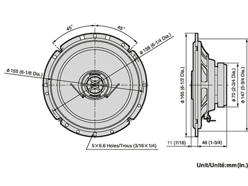 Pioneer 2-Weg Lautsprecher TS-1702i 2-Wege-Lautsprecher, paar