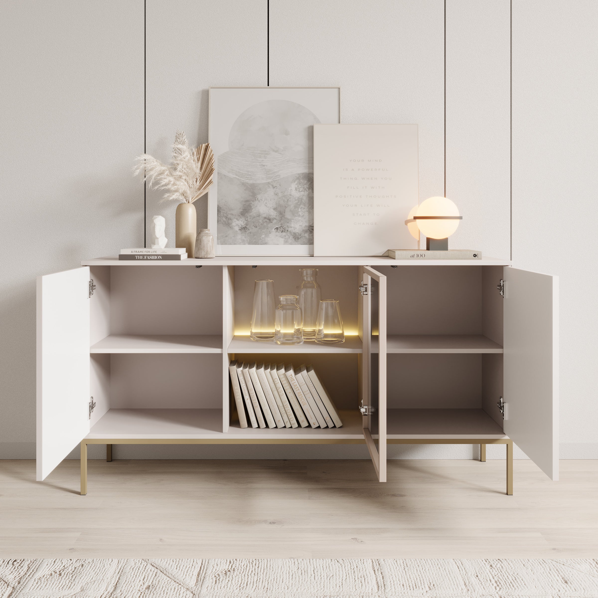 Legend - Dressoir - Beige - 153x39x83 cm