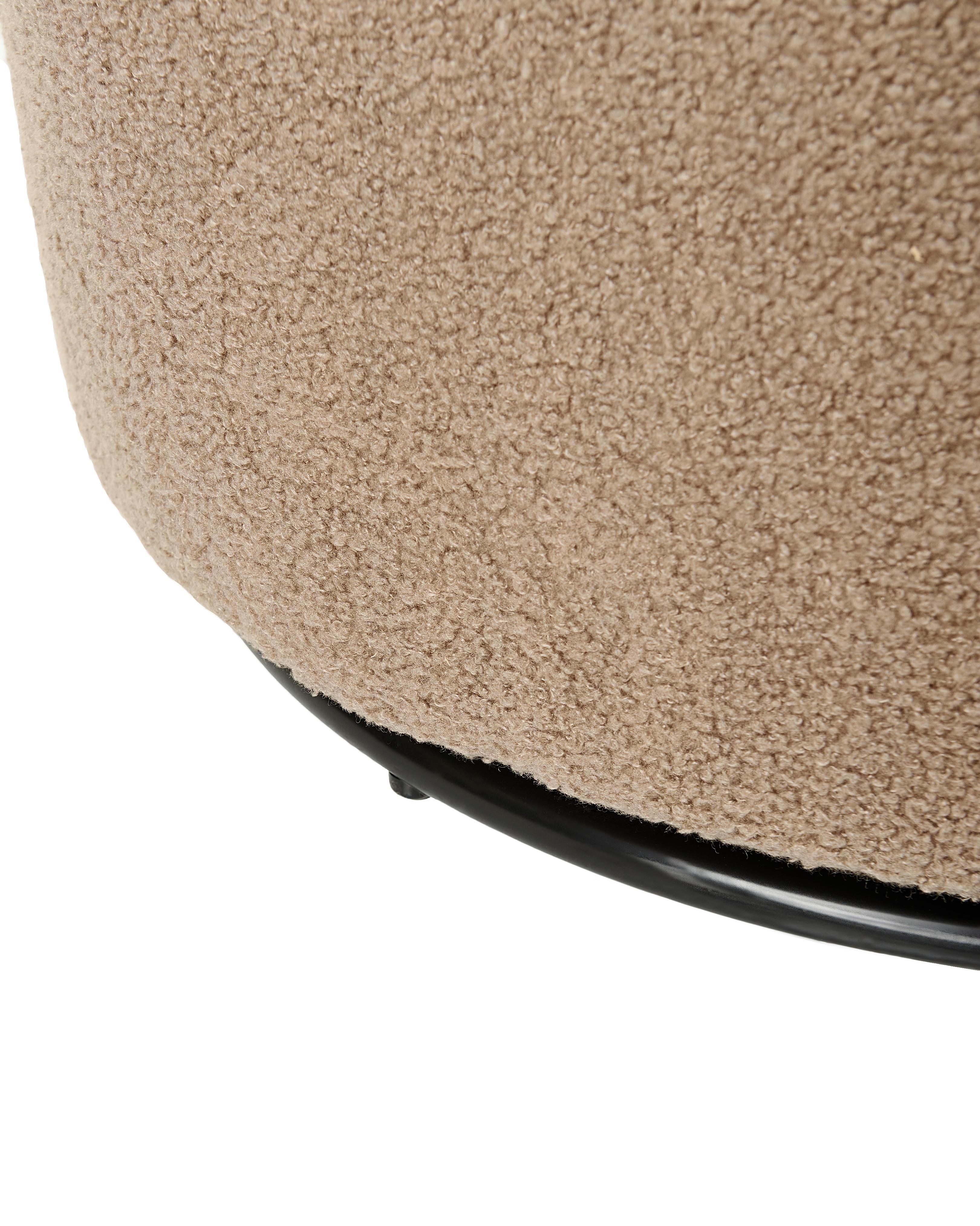 Draaifauteuil DAVIK Bouclé Taupe