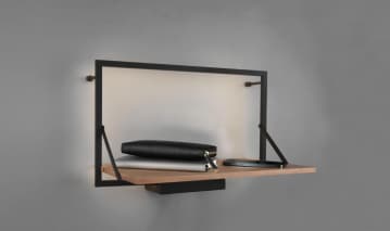 LED-Regal Leonie 50 x 30 cm Artisan-Eiche/schwarz