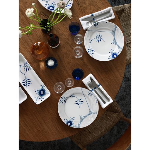 Royal Copenhagen Blå Mega Riflet Tapasfad, 12,5x36 cm