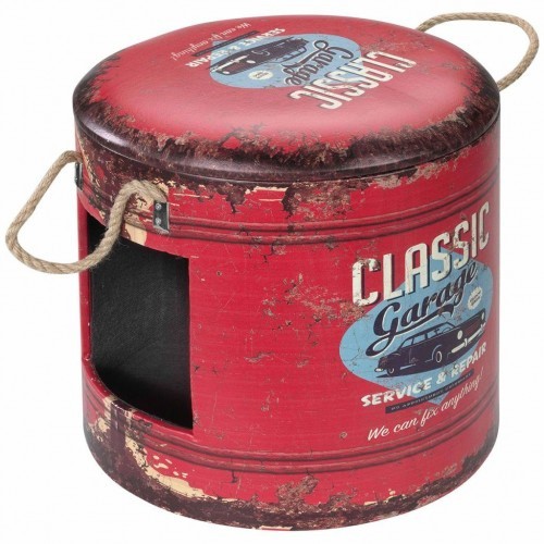 Caixa de cama para animais de estimação Classic Garage na cor vermelha