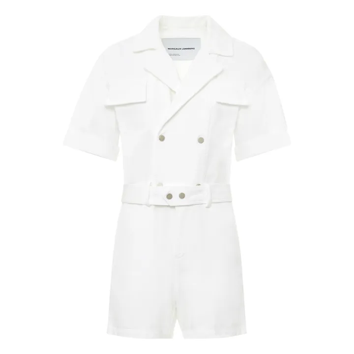 Margaux Lonnberg Combishort Jay Denim | Blanc