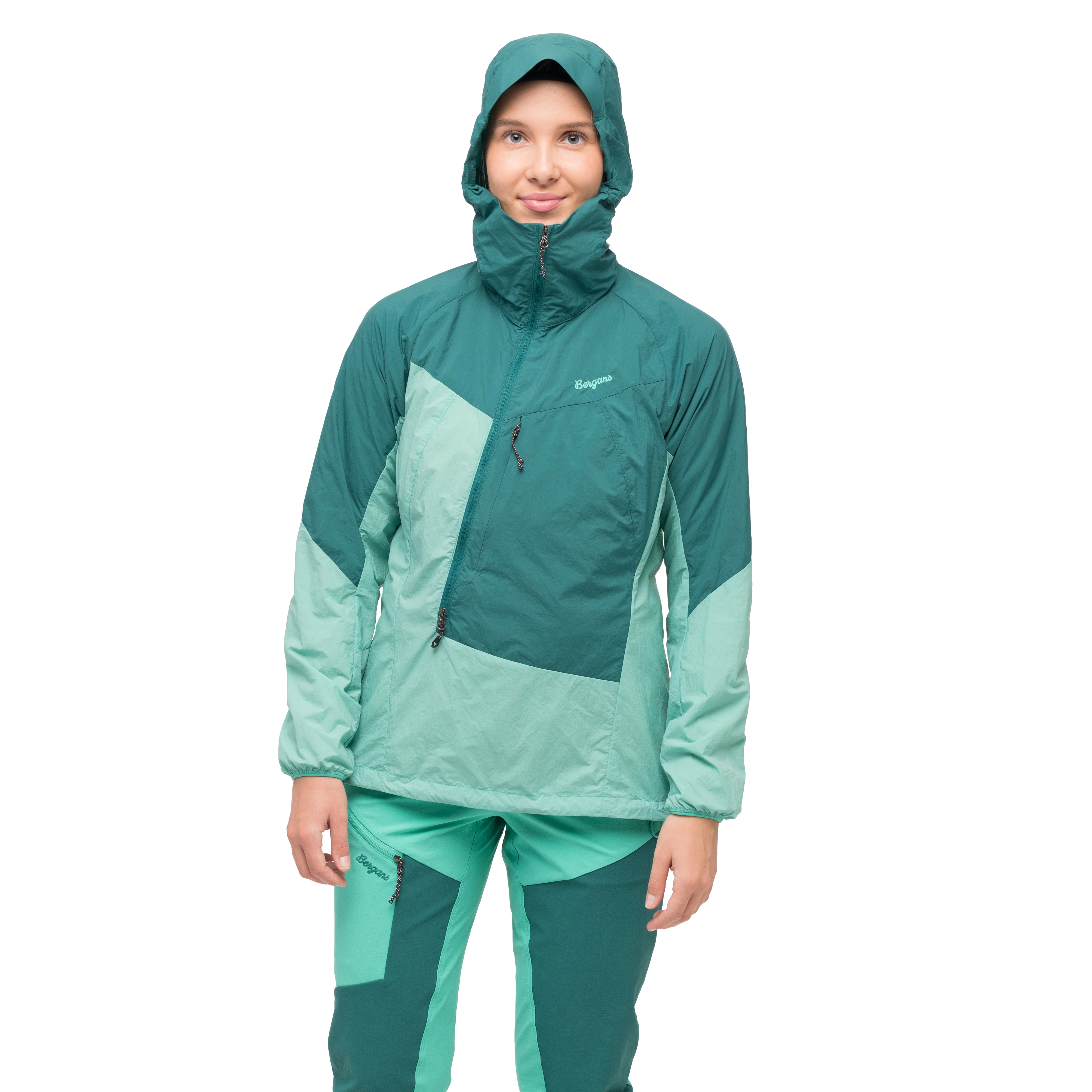 Tind Windbreaker Anorak Women Light Malachite Green / Malachite Green