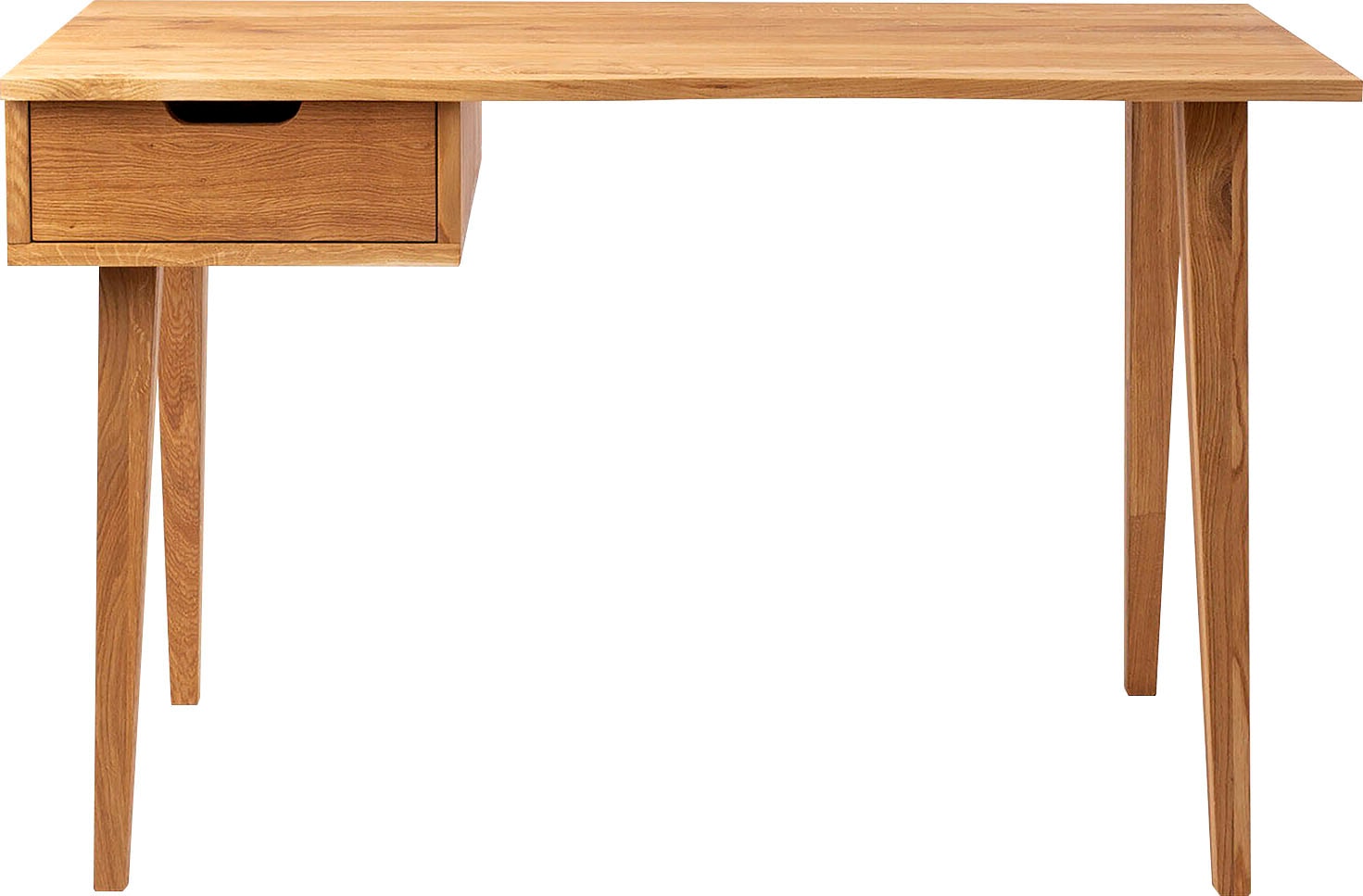 andas Schreibtisch »Ringebu« B/T/H: 120/55/75 cm,  aus Eichenholz, FSC® zertifiziert, mit  Schublade, Breite 120 cm