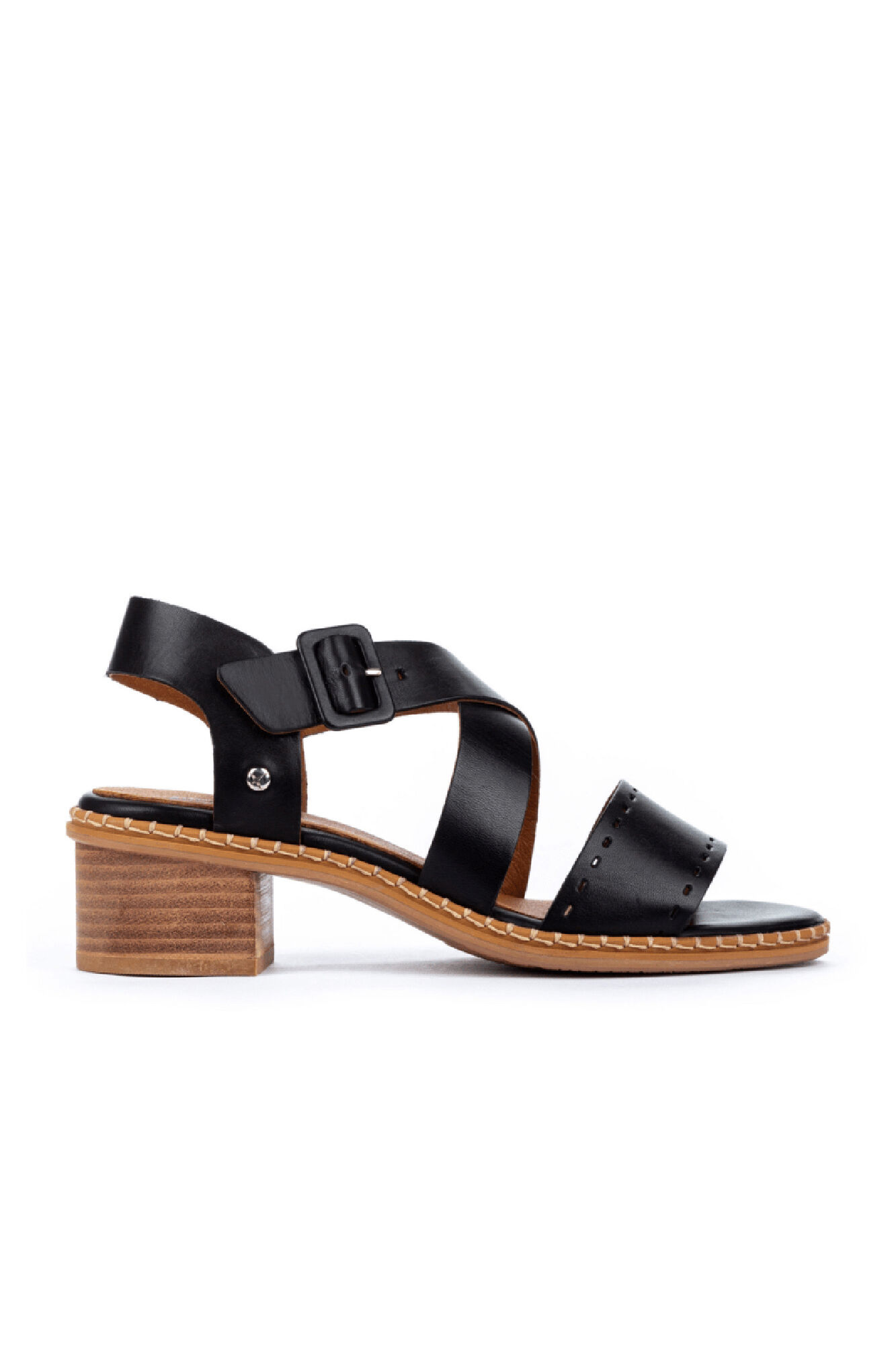 Sapatos de salto branco - Preto