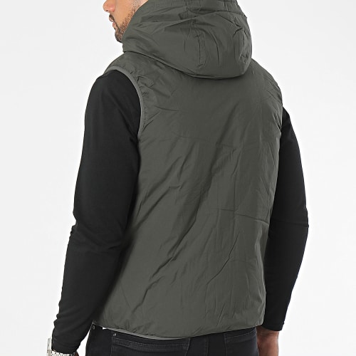 Doudoune Capuche Sans Manches Vert Kaki