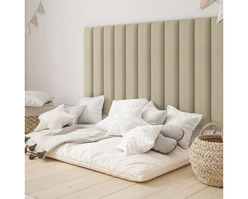 Wandkussen corduroy, lichtbeige, textiellook, 90 x 15 cm