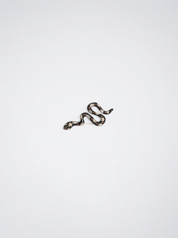 Broche Serpiente Con Cristales - Multicor