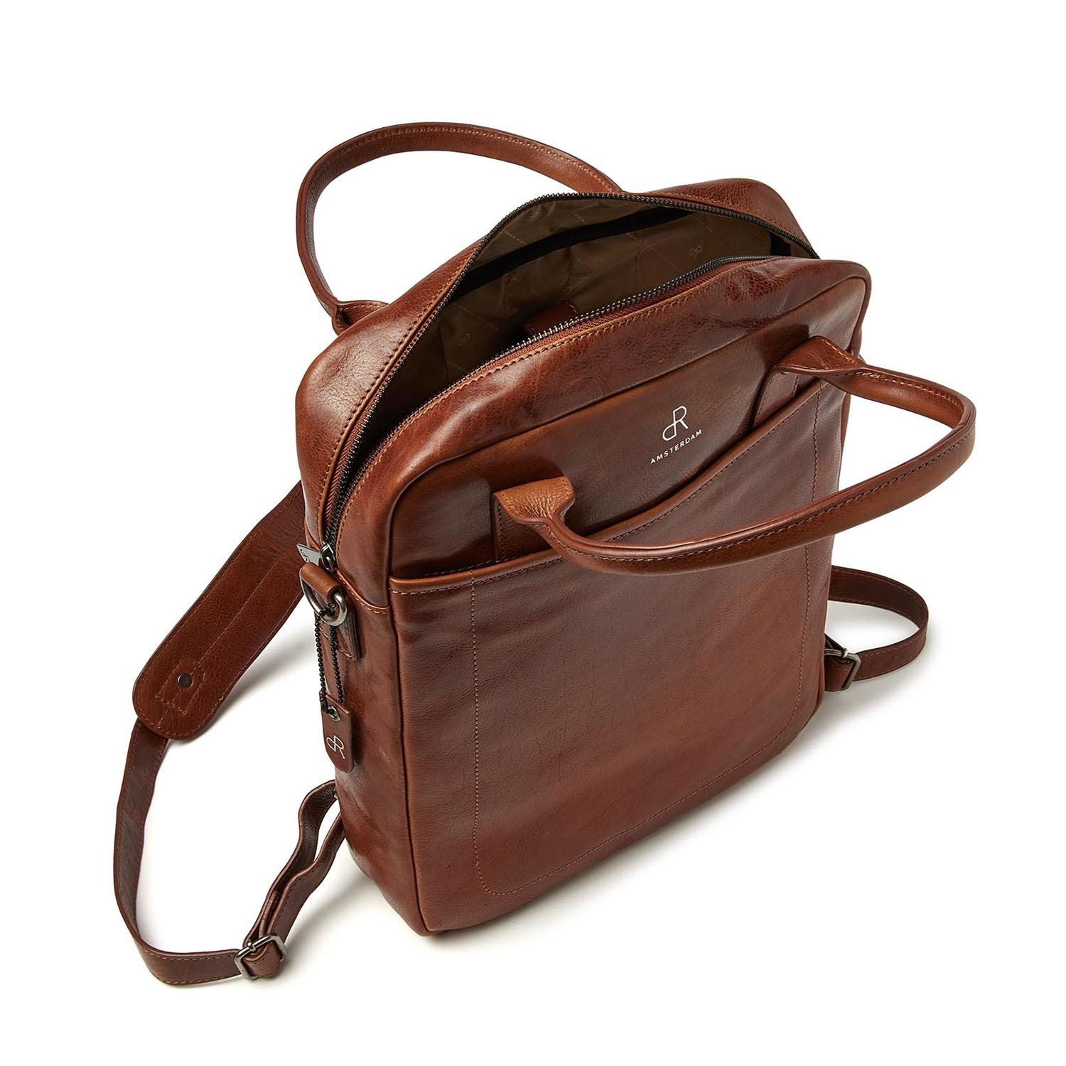 dR Amsterdam Traverse Backpack cognac
